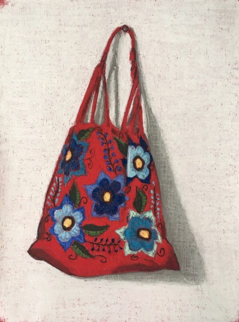 Embroidered Bag from Olvera Market: Drawing #61